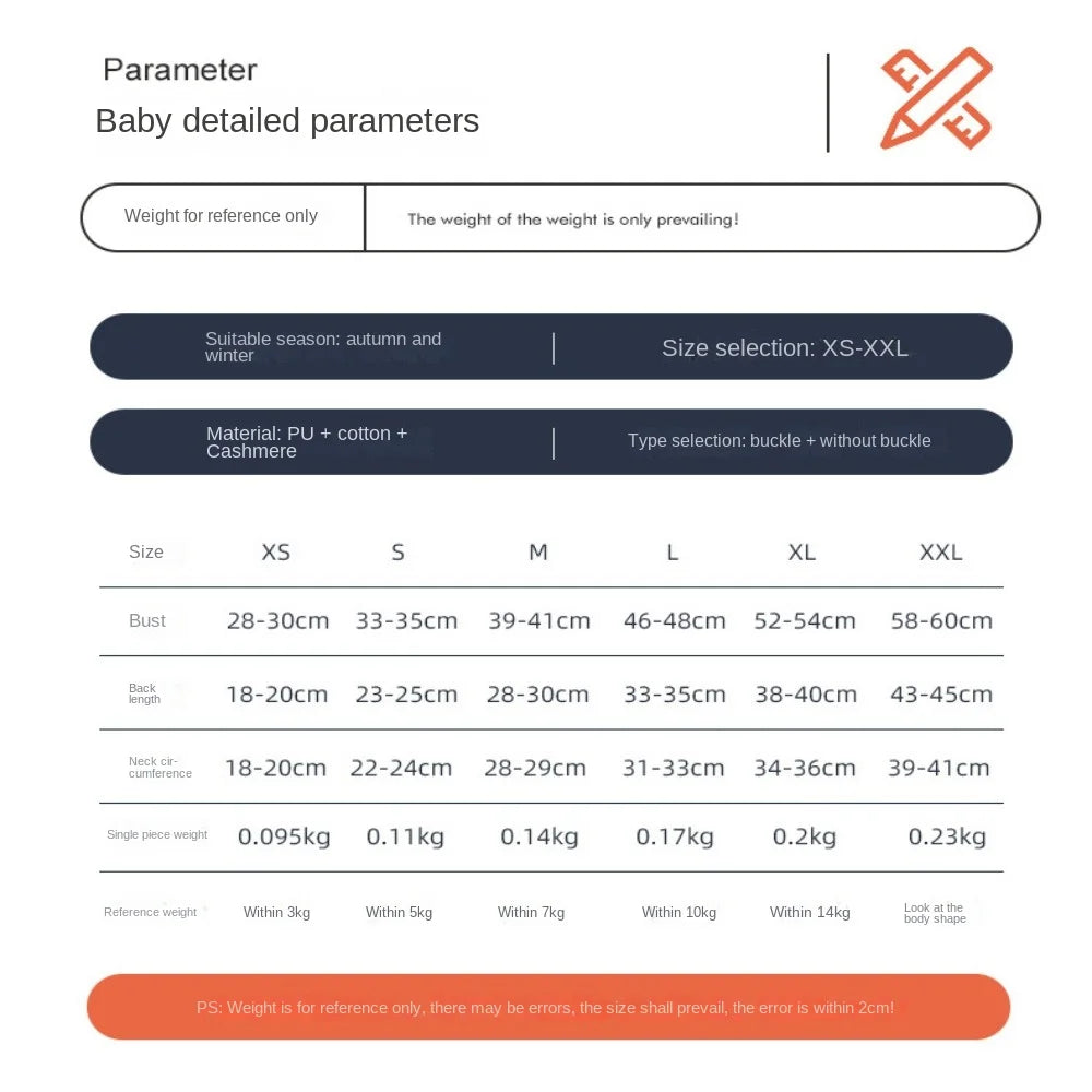 Faux Leather Dog Puffer Coat