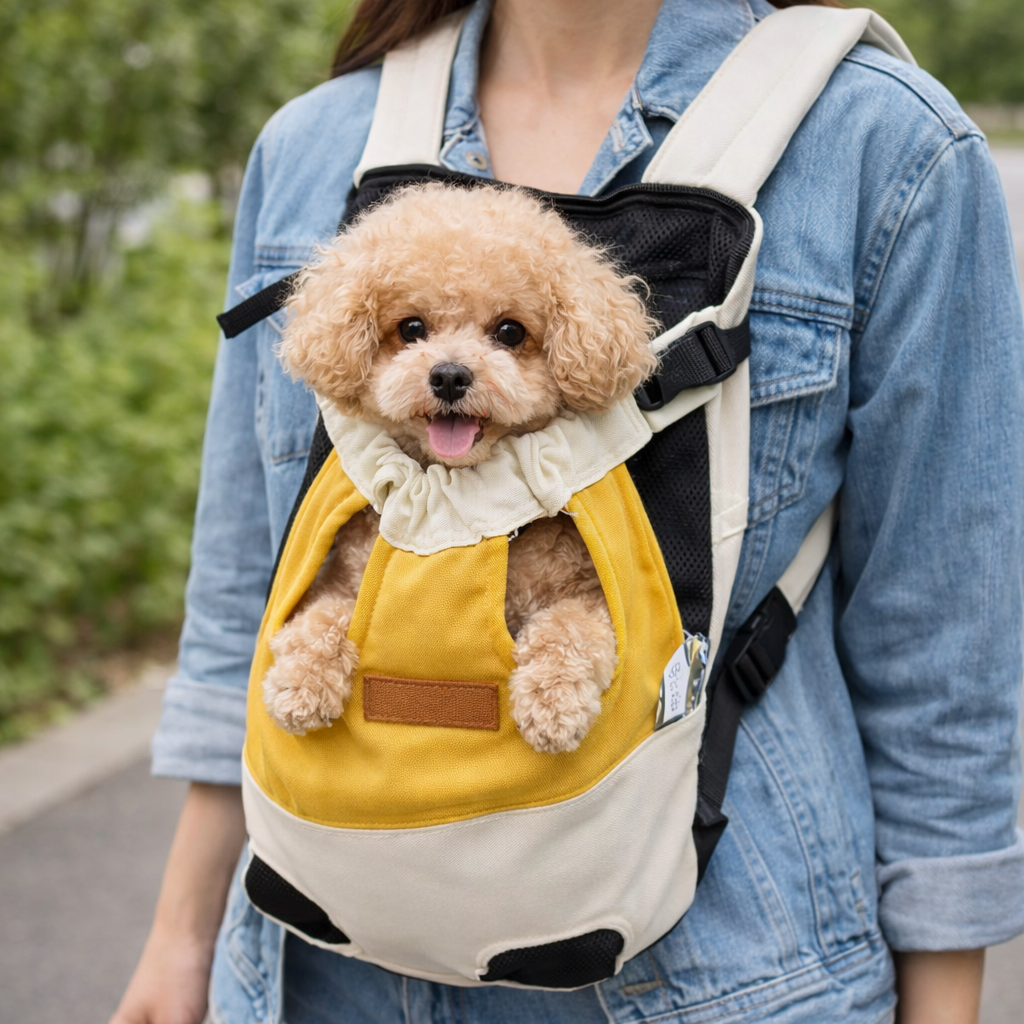 Breathable Pet Carrier Backpack for Comfort – Adjustable Front Carry Bag for Small Dogs, Cats & Outdoor Travel