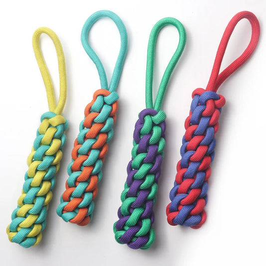 Braided Rope Dog Chew Toy with Loop Handle