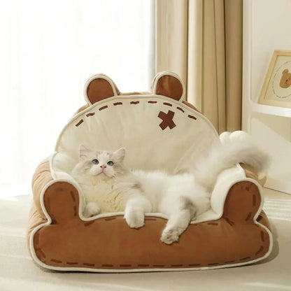 Pet Sofa Bed Bear-Shape with Raised Sides