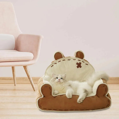 Pet Sofa Bed Bear-Shape with Raised Sides