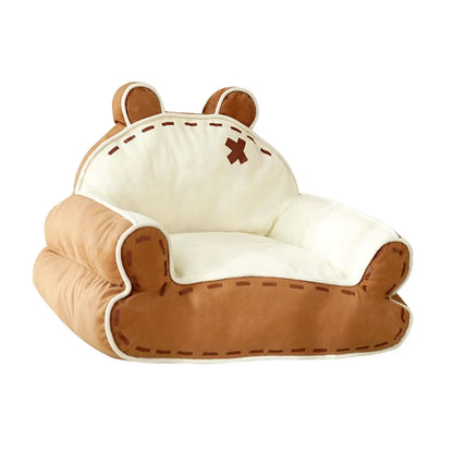 Pet Sofa Bed Bear-Shape with Raised Sides