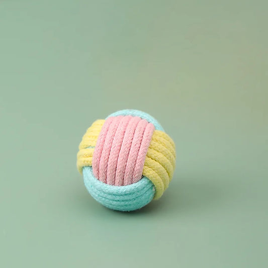 Cotton Rope Knot Ball Toy for Cats and Small Dogs