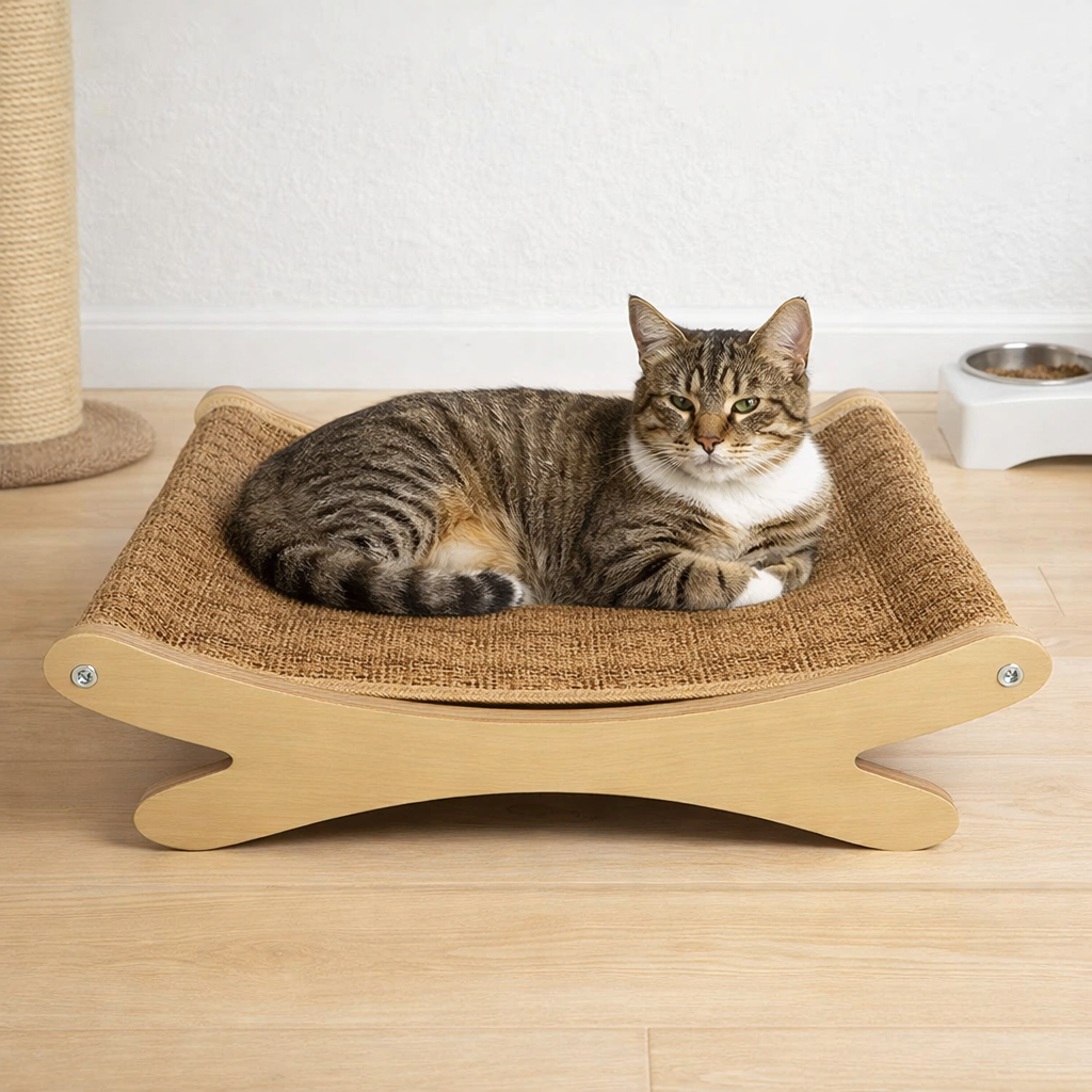 Elevated Pet Sofa Bed With Woven Seat And Back