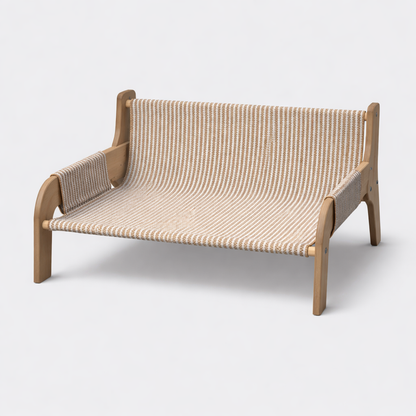 Elevated Pet Sofa Bed With Woven Seat And Back