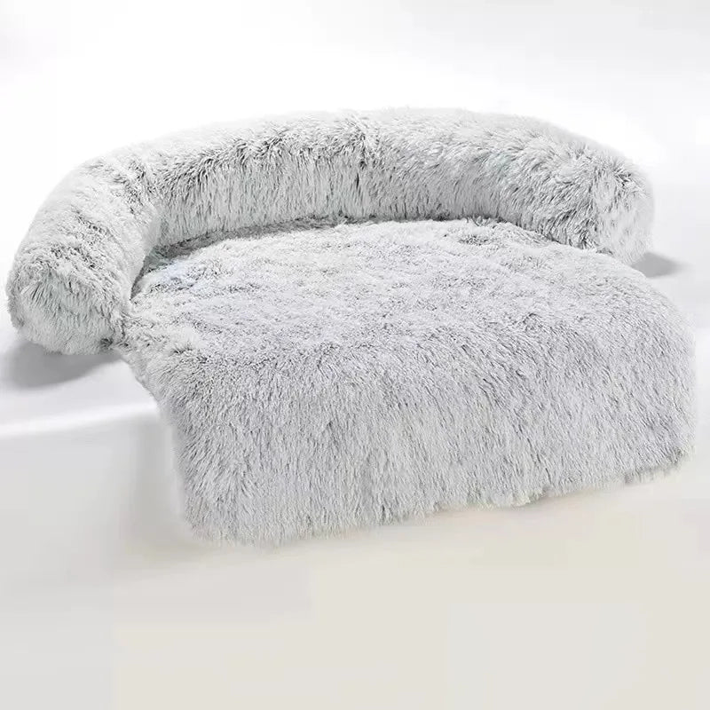 Sofa-Style Dog Bed Mat With Raised Bolster Sides