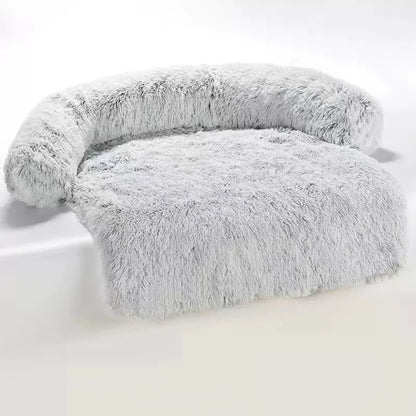 Sofa-Style Dog Bed Mat With Raised Bolster Sides