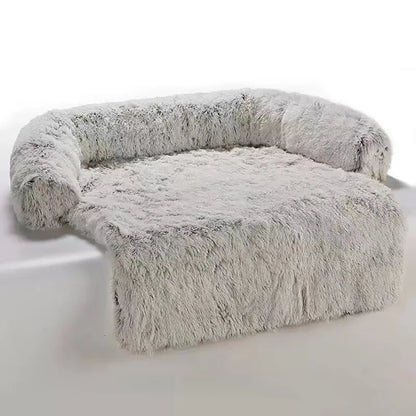 Sofa-Style Dog Bed Mat With Raised Bolster Sides