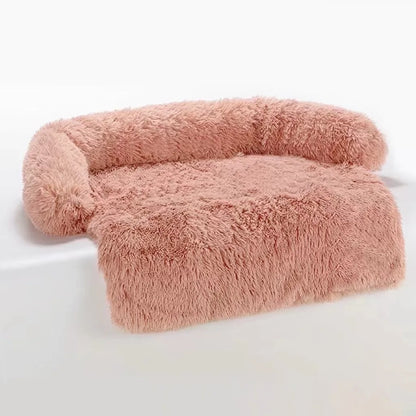 Sofa-Style Dog Bed Mat With Raised Bolster Sides