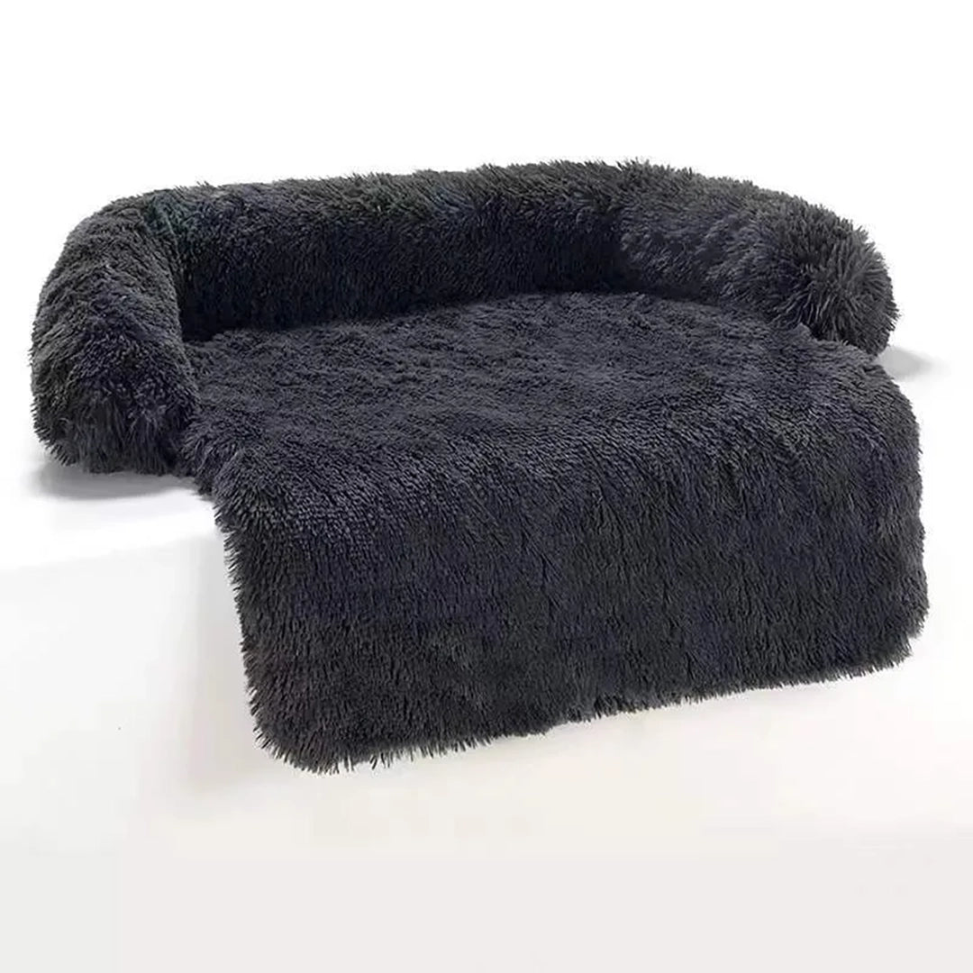 Sofa-Style Dog Bed Mat With Raised Bolster Sides