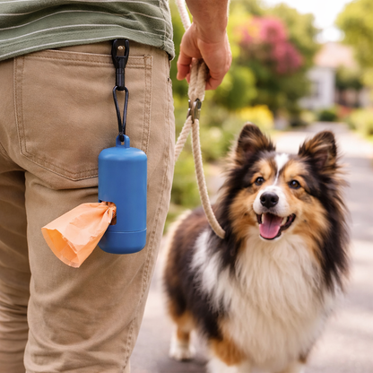 Portable Dog Poop Bag Dispenser with Clip Holder
