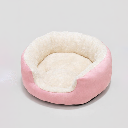 Round Bolster Pet Bed Raised Rim Padded Center