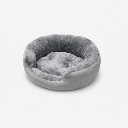 Round Bolster Pet Bed Raised Rim Padded Center