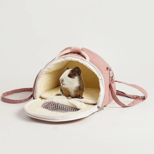 Portable Small Pet Carrier Tote Bag – Breathable Travel Carrier for Hamsters, Guinea Pigs, Rabbits & Small Animals