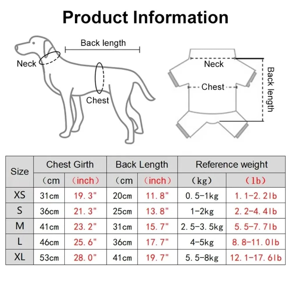 Cotton Blend Dog Pajama Jumpsuit