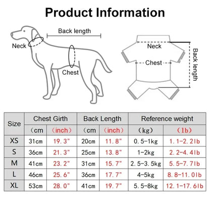 Cotton Blend Dog Pajama Jumpsuit