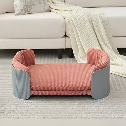 Low Profile Pet Sofa Bed With Side Panels And Bolster Arms