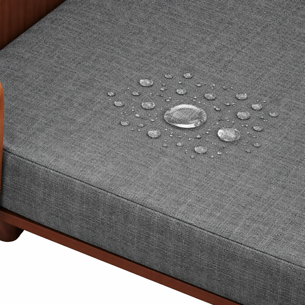 Elevated Pet Sofa Bed With Curved Side Panels And Cushion