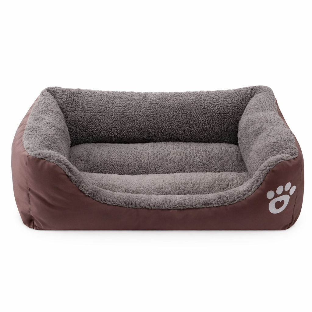 Rectangular Pet Bed with Raised Bolster Sides