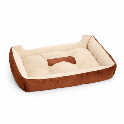 Waterproof Cotton Dog Bed with Soft Padded Support