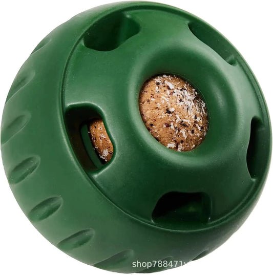 Fillable Dog Treat Toy Ball and Slow Feeder Tray