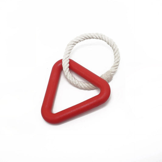 Triangle Rubber and Rope Dog Chew Toy